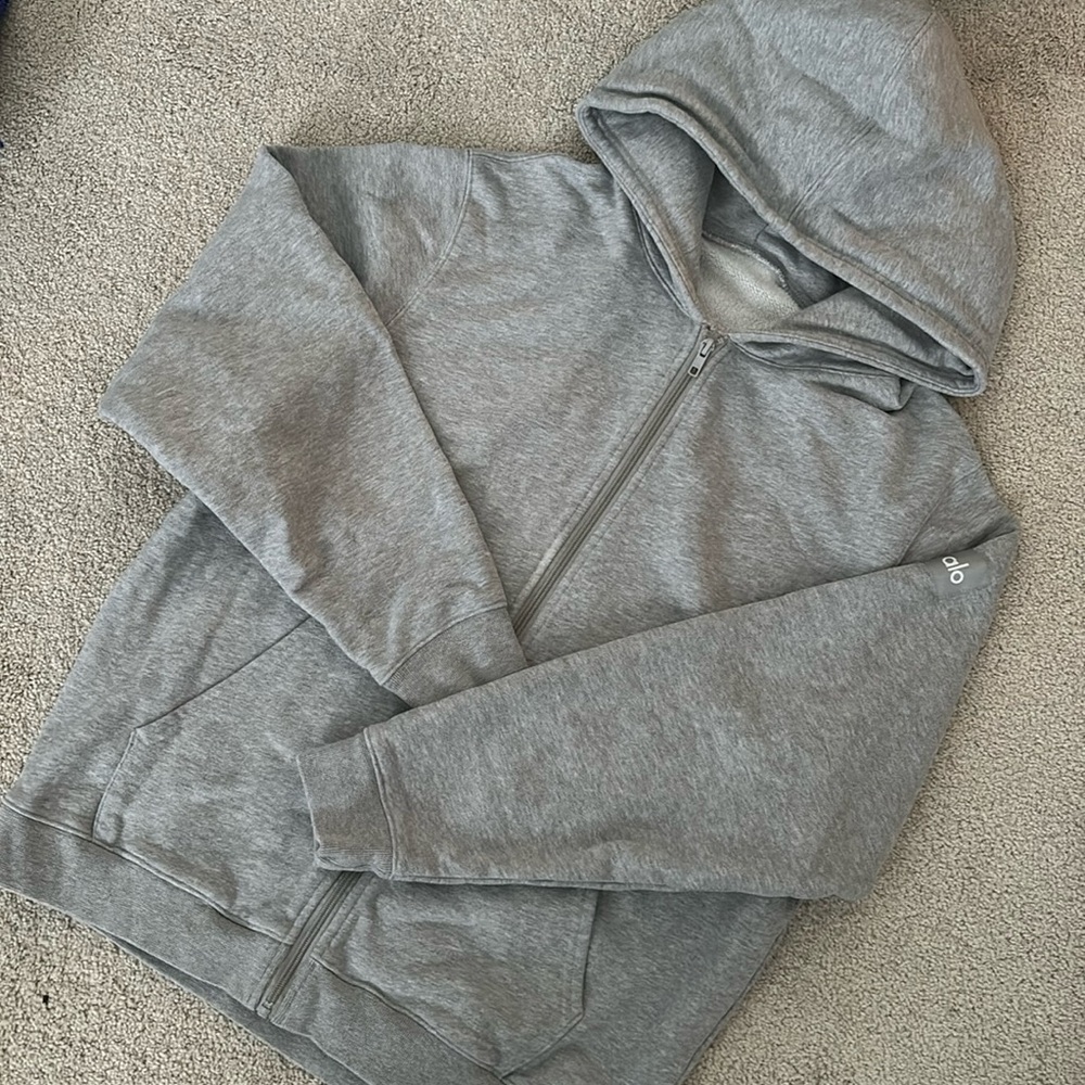Alo heavyweight full zip hoodie